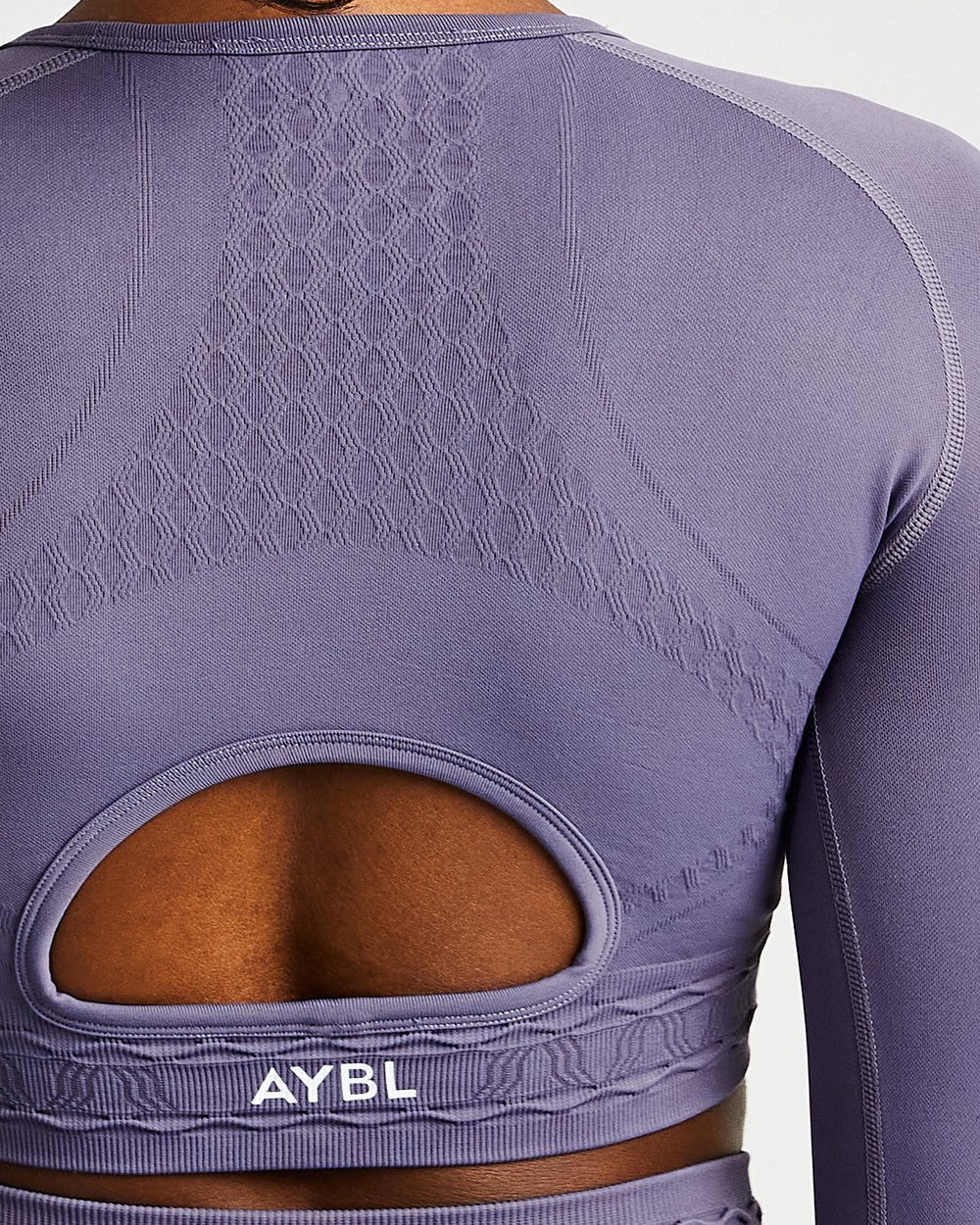 AYBL Elevate Seamless Long Sleeve Crop Top Lila | 4896-GJHEO