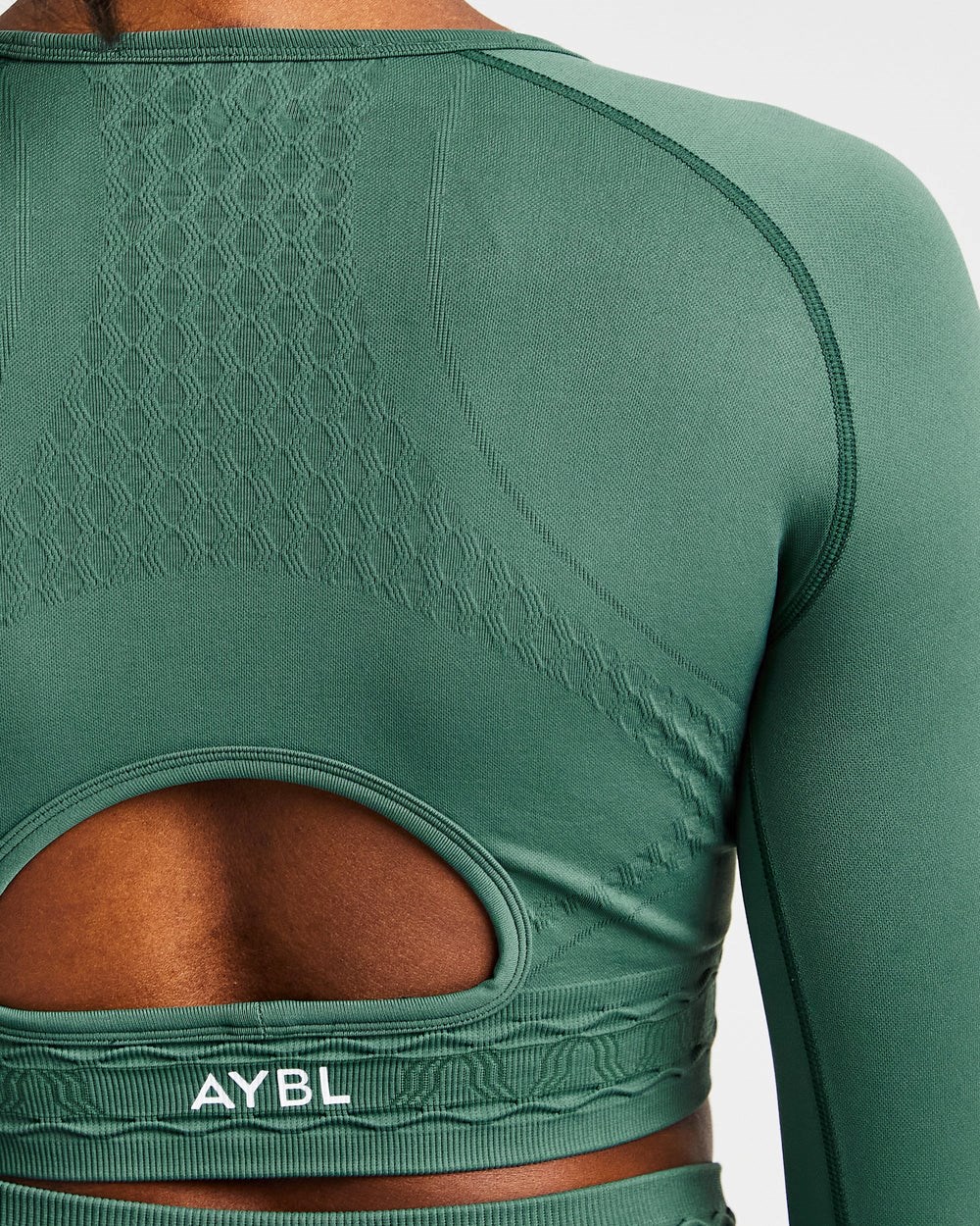 AYBL Elevate Seamless Long Sleeve Crop Top Gröna | 5716-EIZDH