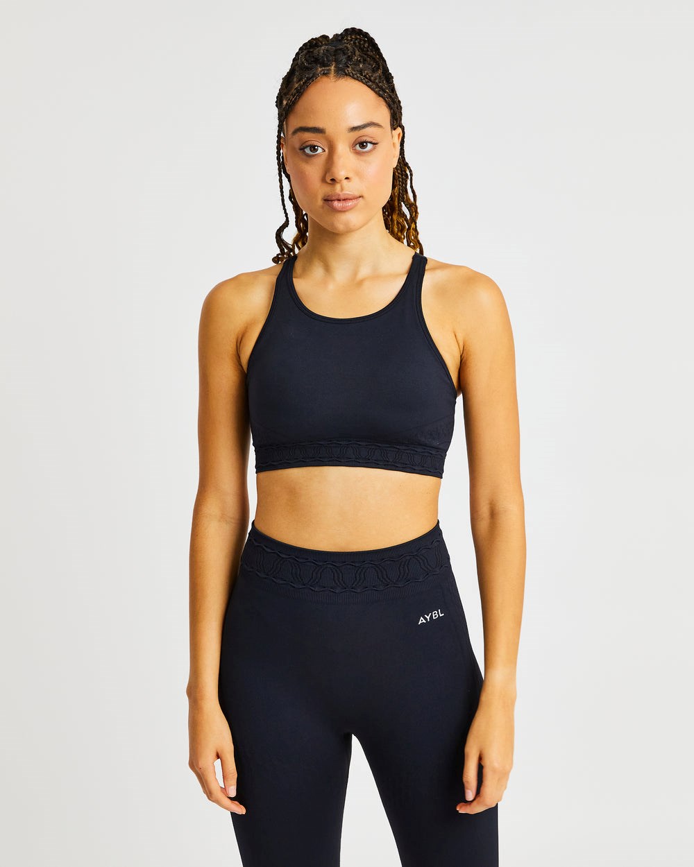 AYBL Elevate Seamless Sports Bra Svarta | 3527-JOHNE