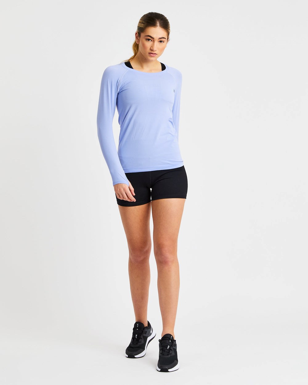 AYBL Embrace Seamless Long Sleeve T Shirt Blå | 2653-LAJCX