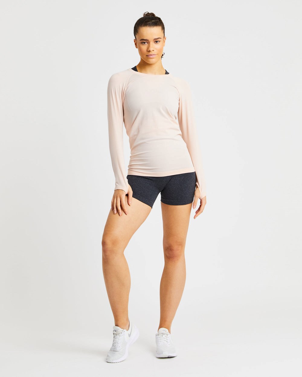 AYBL Embrace Seamless Long Sleeve T Shirt Soft Peach | 6807-HNSRA