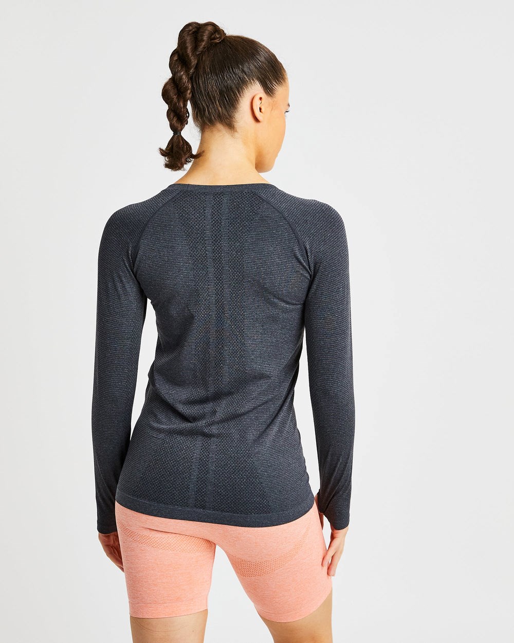 AYBL Embrace Seamless Long Sleeve T Shirt Svarta | 9543-LINQF