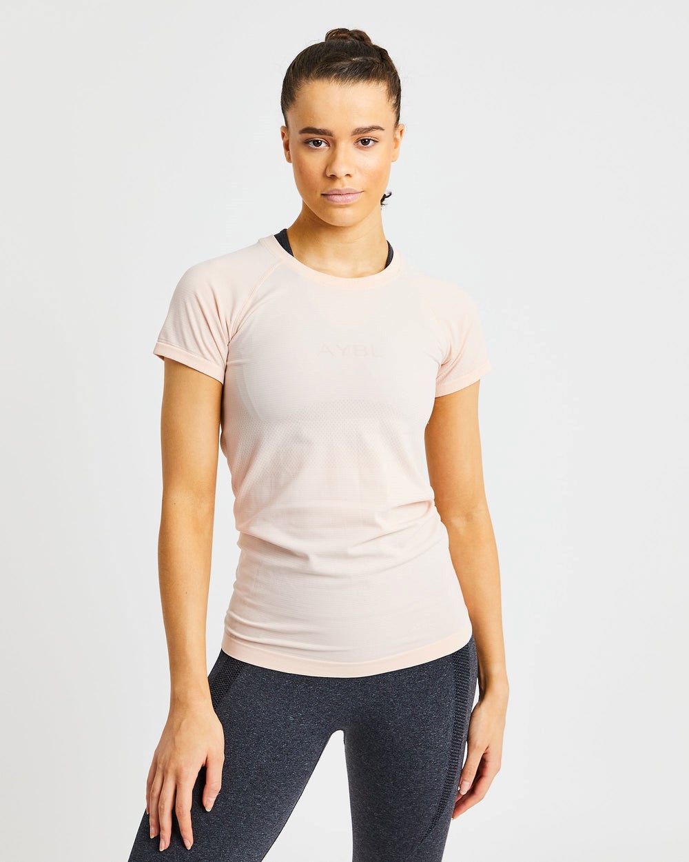 AYBL Embrace Seamless T Shirt Soft Peach | 8724-GZHTR