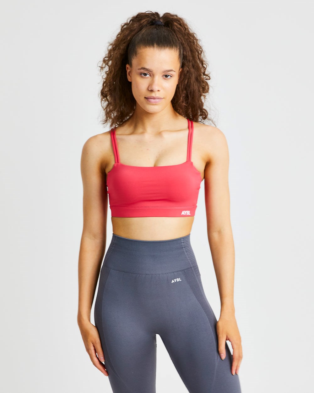 AYBL Essential Bandeau Sports Bra Rosa | 2861-KSATB