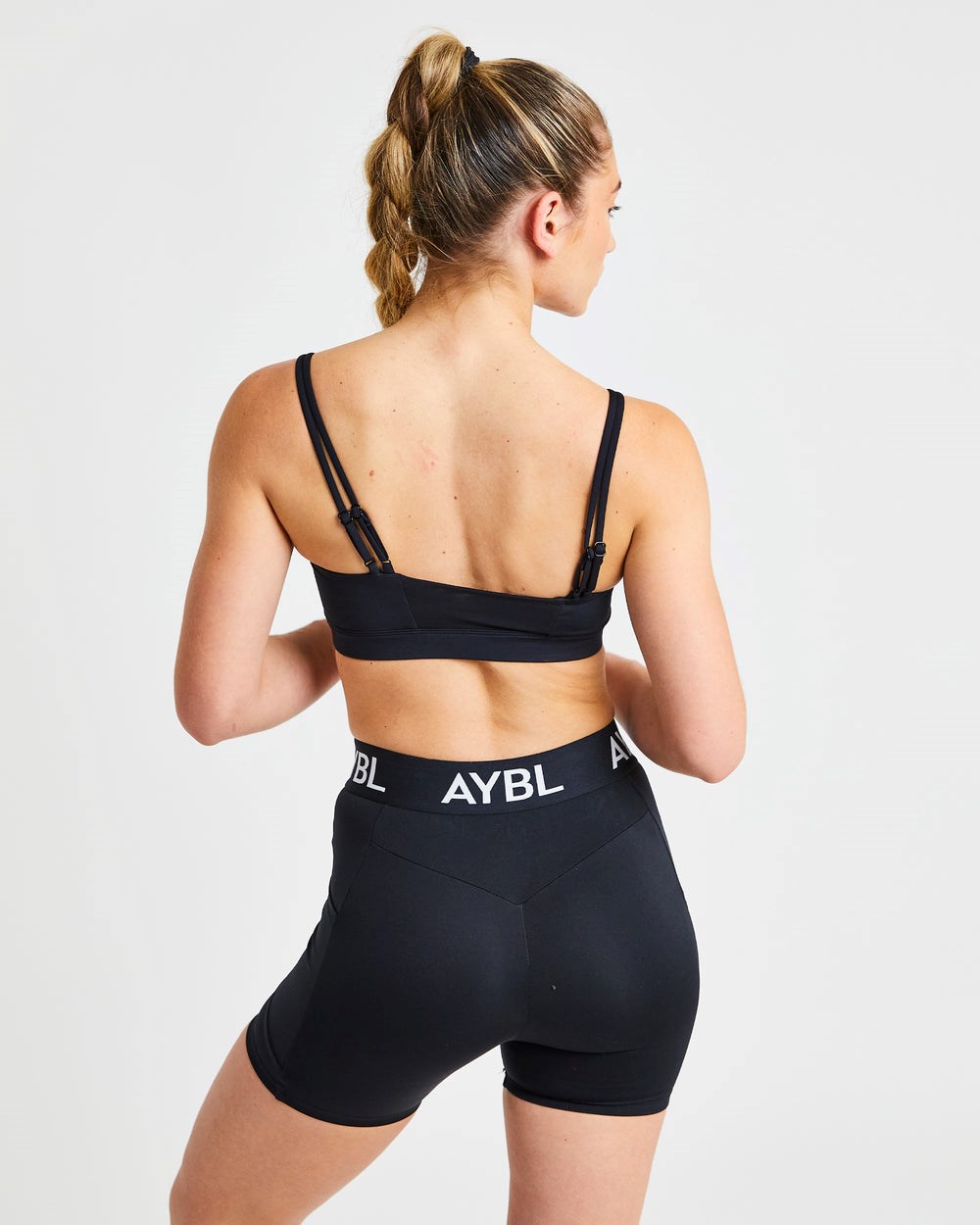 AYBL Essential Bandeau Sports Bra Svarta | 1324-YNBJZ