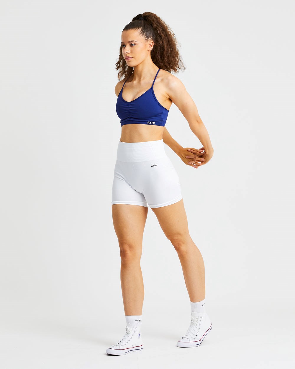 AYBL Essential Ruched Sports Bra Marinblå | 2459-HBWZL