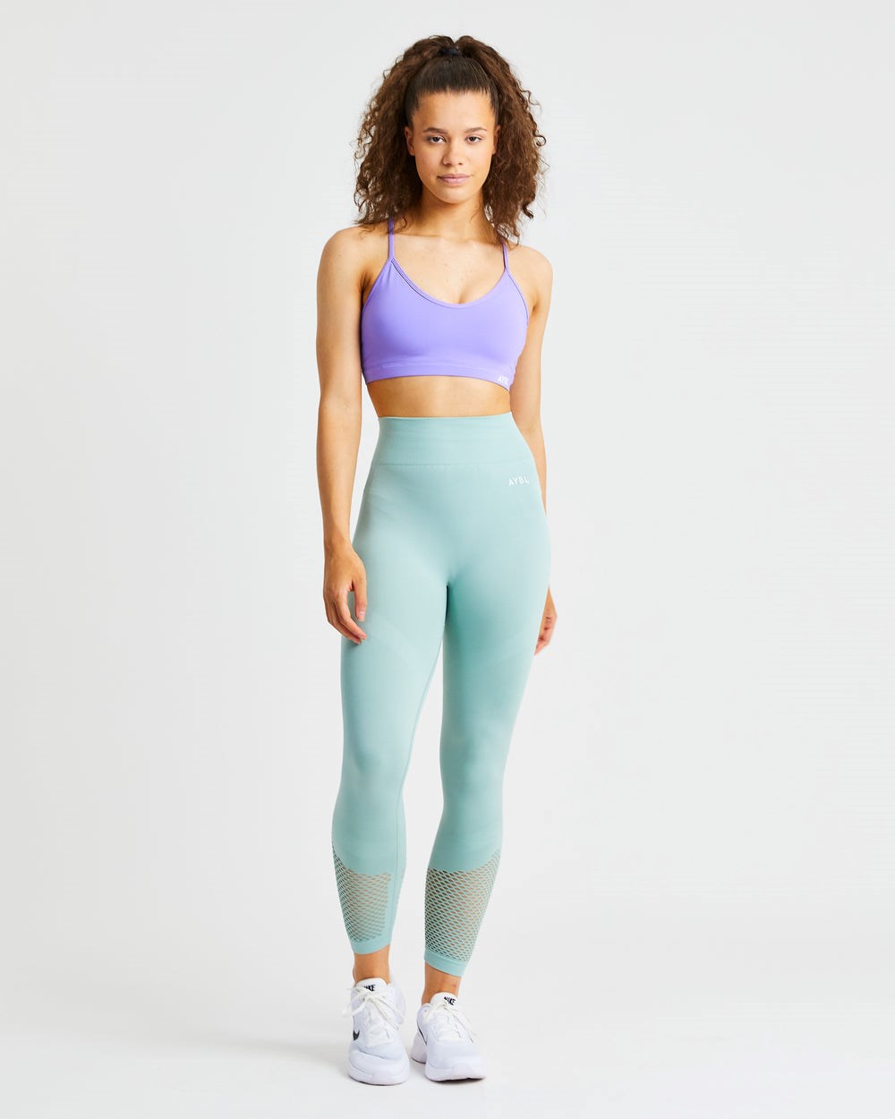 AYBL Essential V Neck Sports Bra Lila | 9618-NMGDC