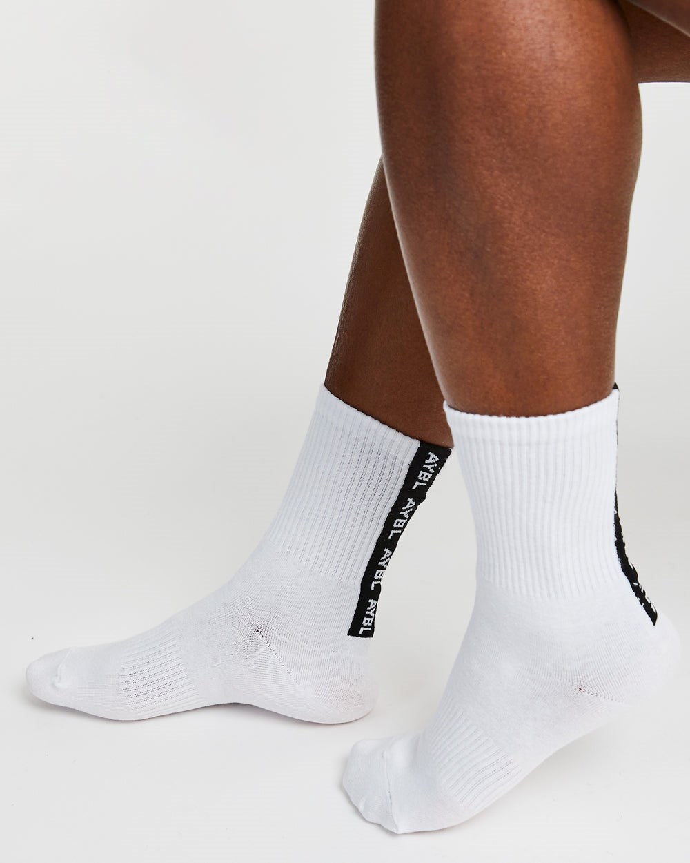 AYBL Everyday Back Stripe Crew Socks (3 Pack) Vita | 3694-PJBYE