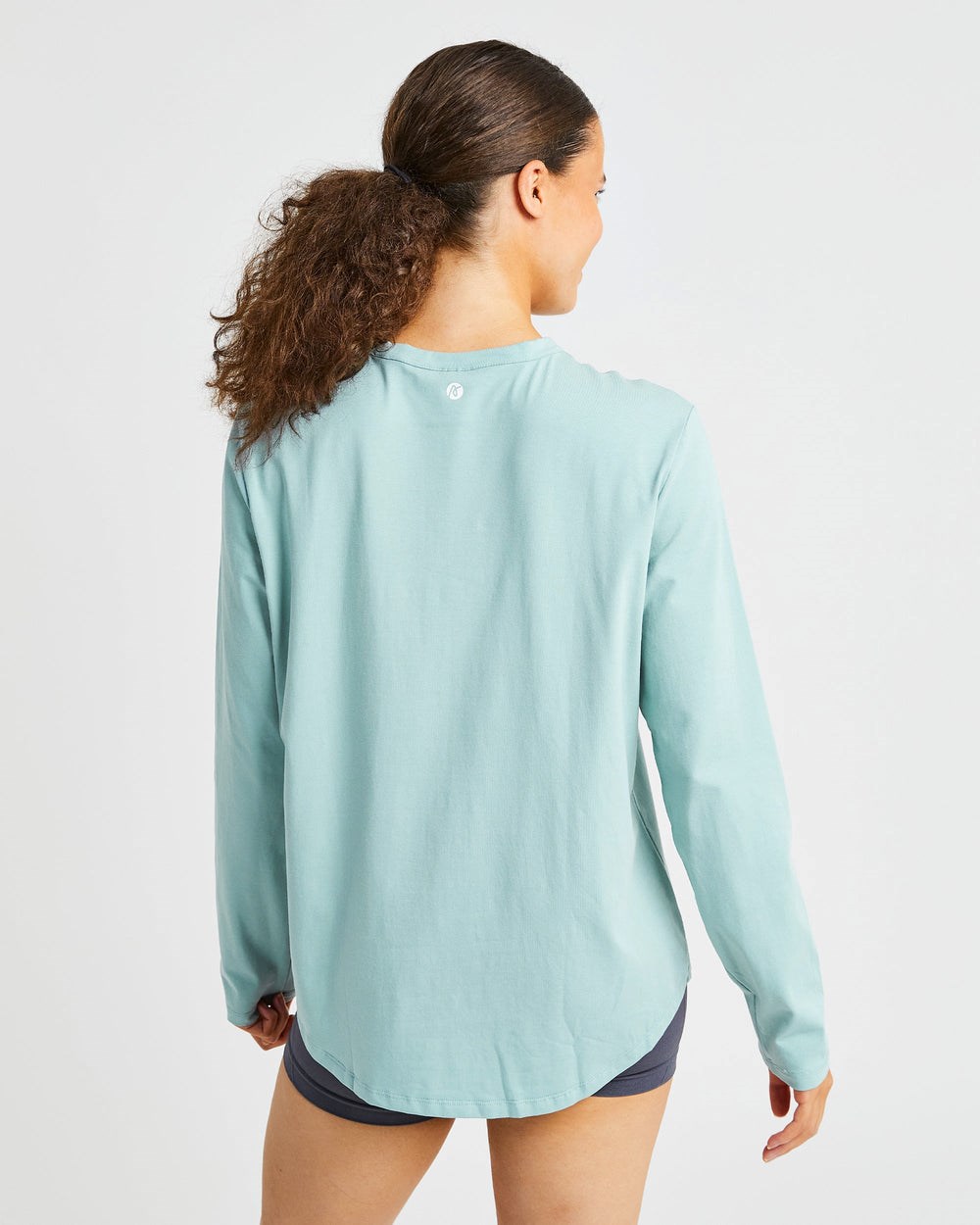 AYBL Everyday Oversized Long Sleeve T Shirt Soft Sage | 5184-FKXYZ