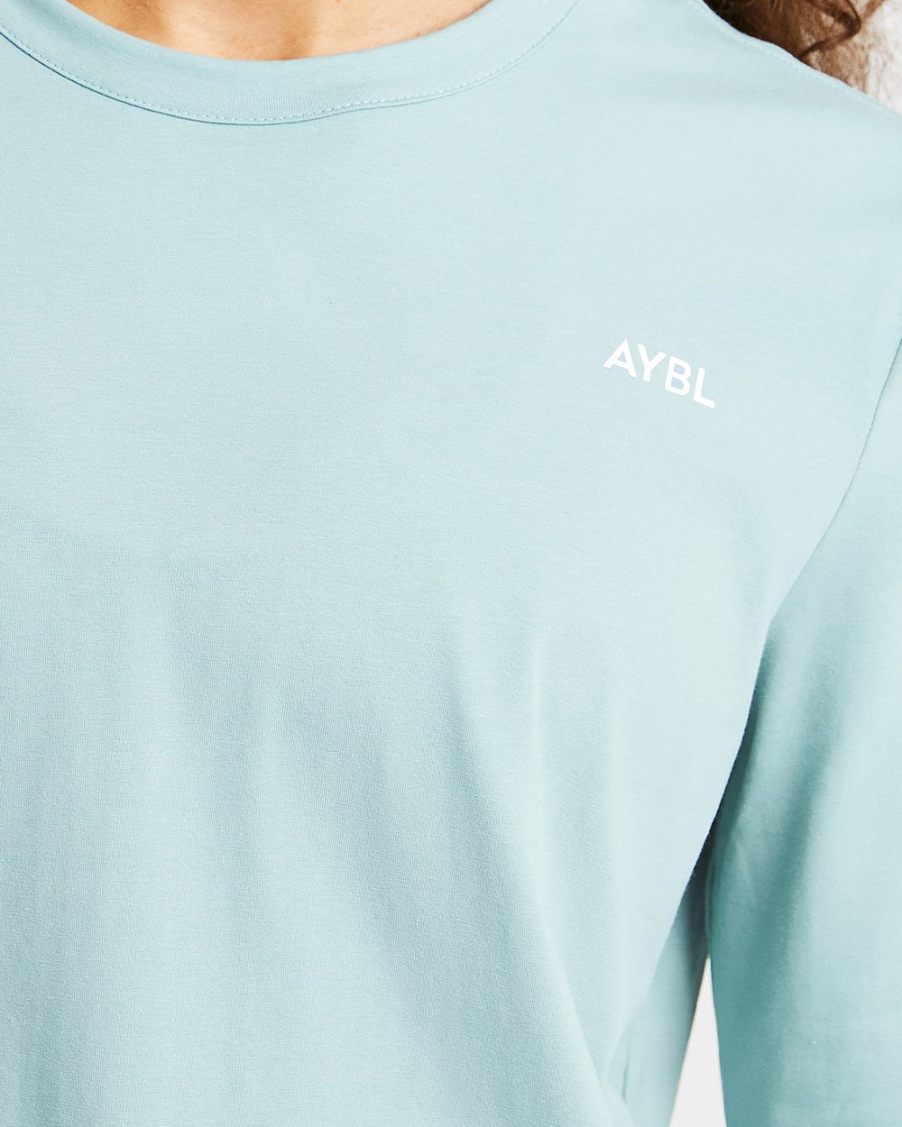 AYBL Everyday Oversized Long Sleeve T Shirt Soft Sage | 5184-FKXYZ