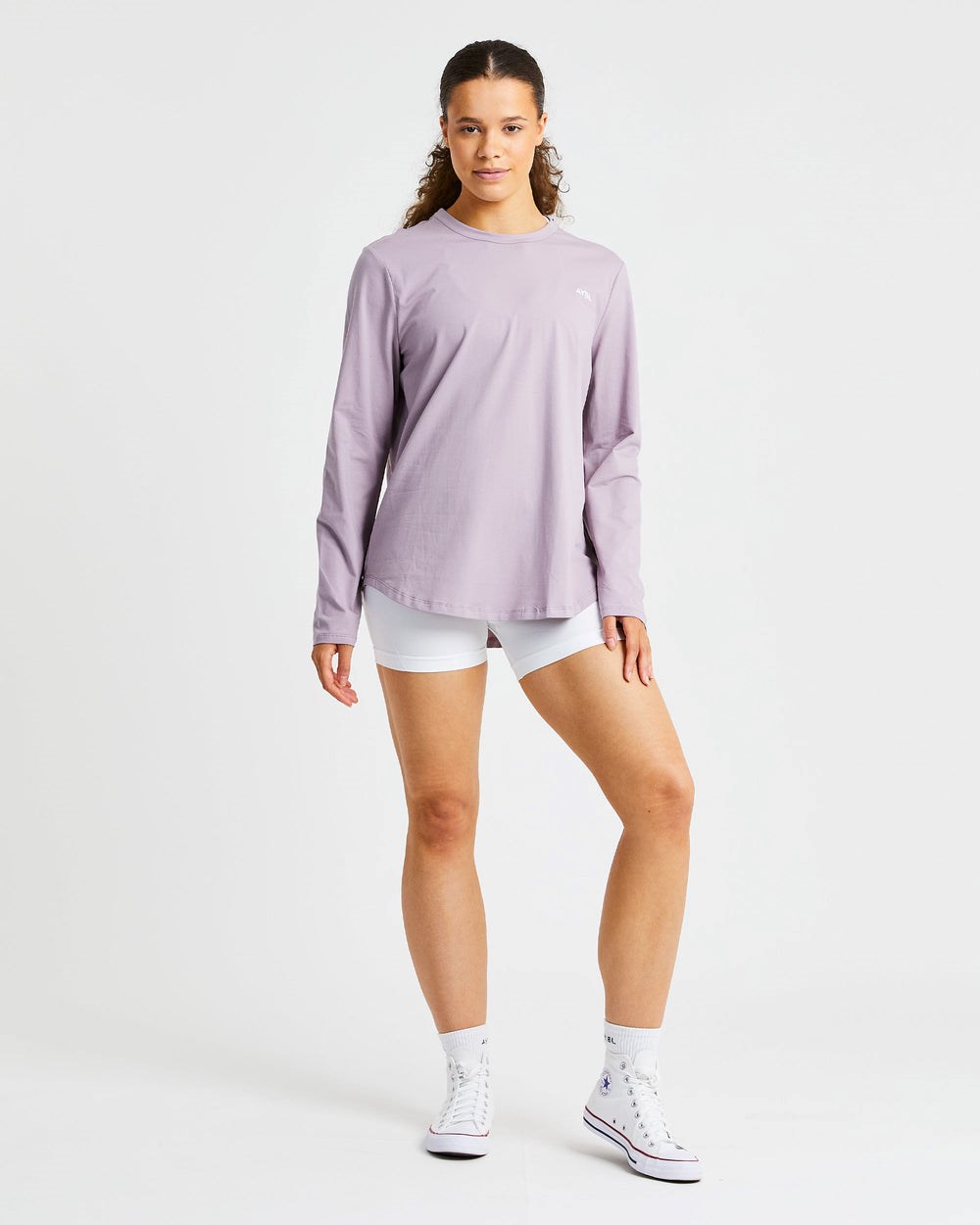 AYBL Everyday Oversized Long Sleeve T Shirt Muted Mauve | 8196-JKYTZ