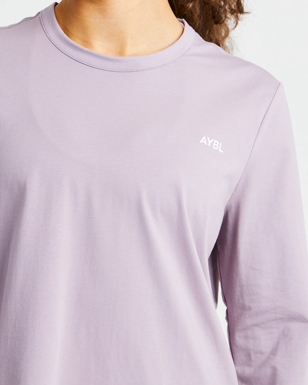 AYBL Everyday Oversized Long Sleeve T Shirt Muted Mauve | 8196-JKYTZ