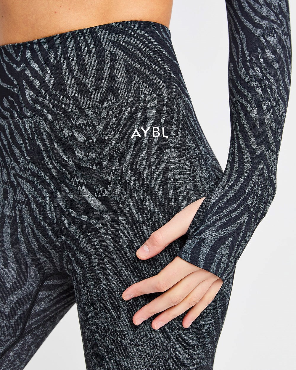 AYBL Evolve Animal Seamless Leggings Svarta | 8435-BHRNM