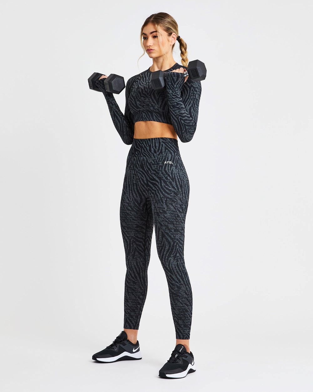 AYBL Evolve Animal Seamless Leggings Svarta | 8435-BHRNM