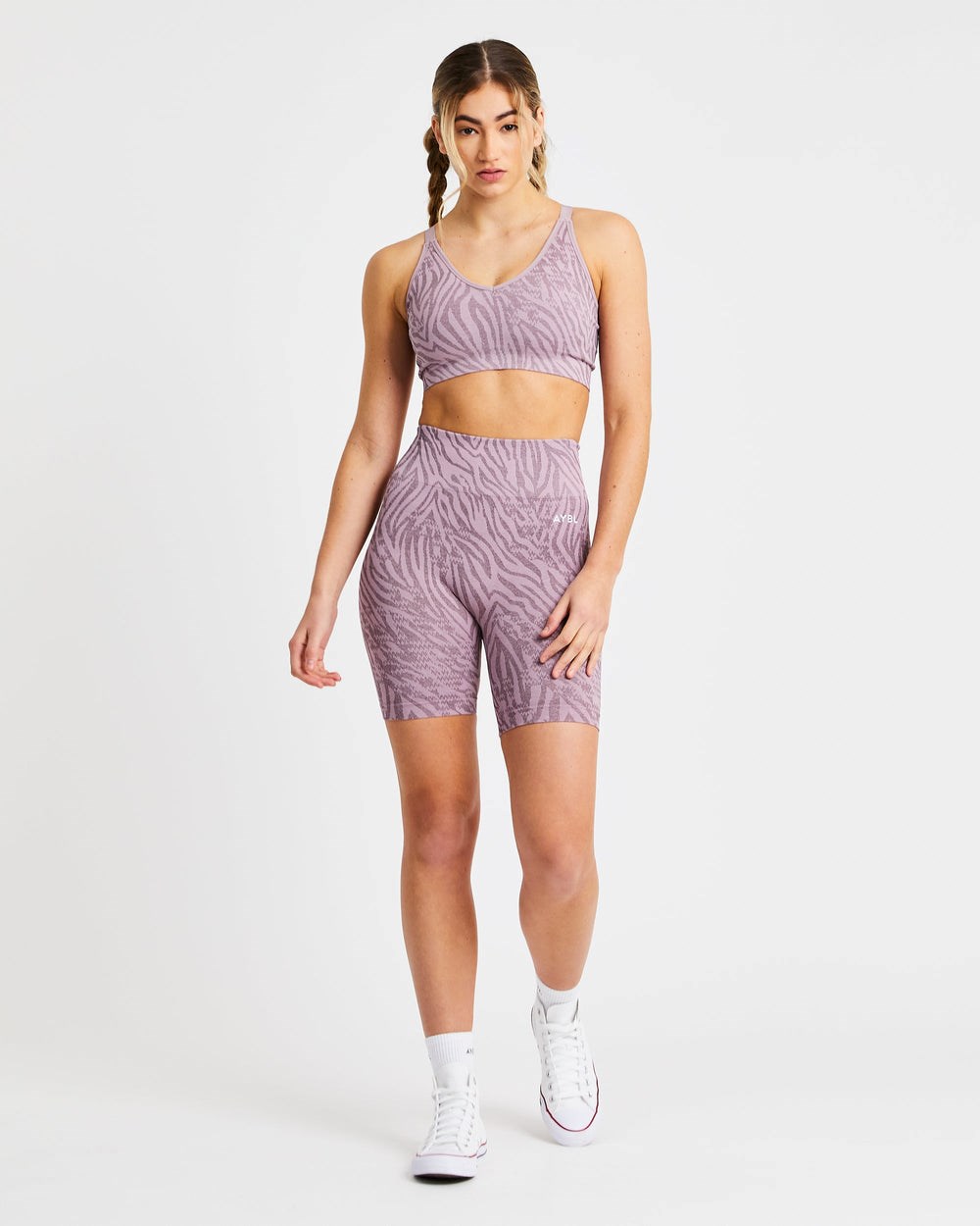 AYBL Evolve Animal Seamless Shorts Mauve Lilac | 3495-DYGBW