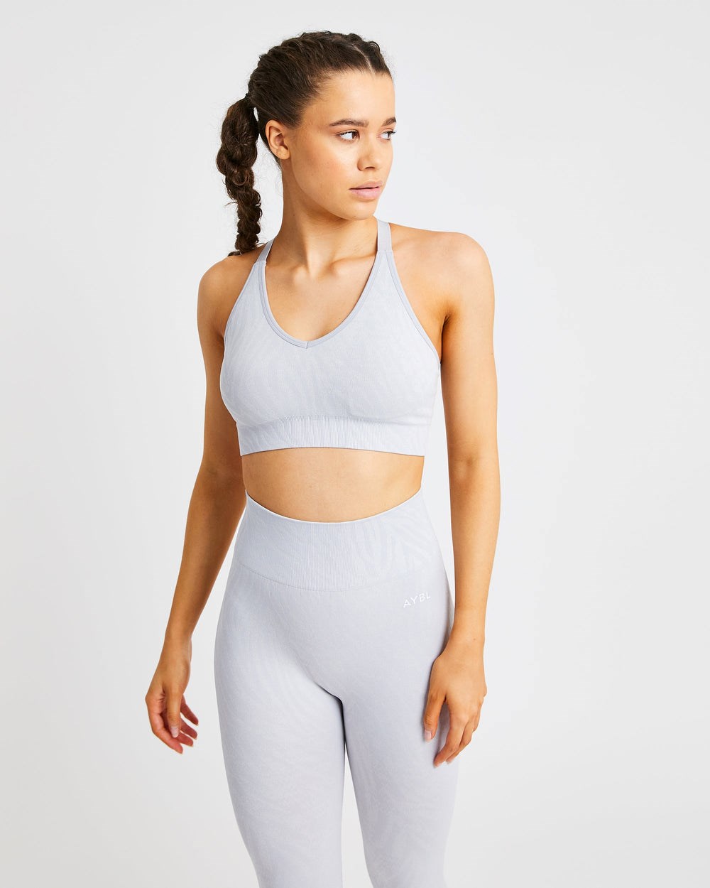 AYBL Evolve Animal Seamless Sports Bra Ljusgrå | 2035-NOGZM