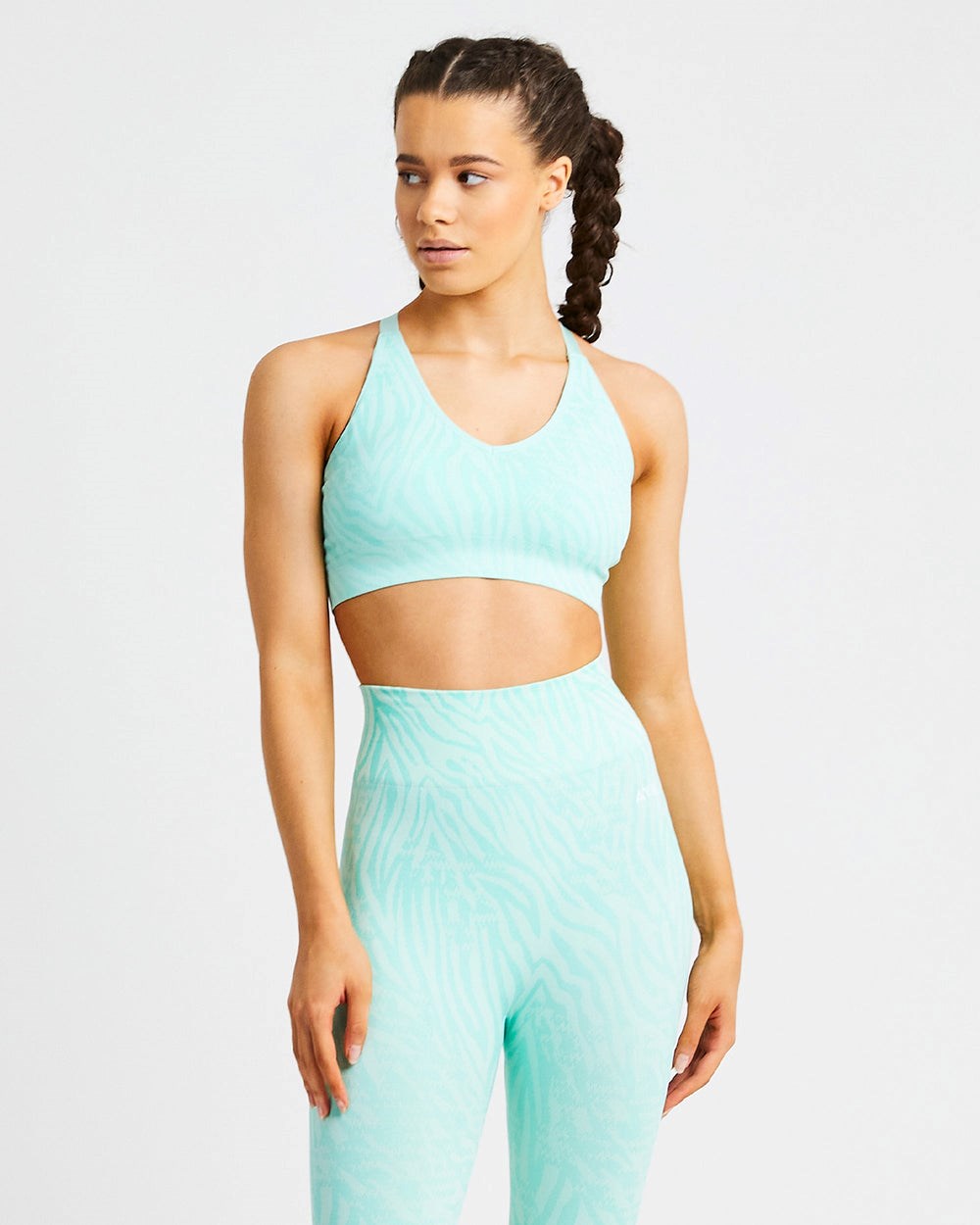 AYBL Evolve Animal Seamless Sports Bra Mintgröna Gröna | 8204-PMFIX