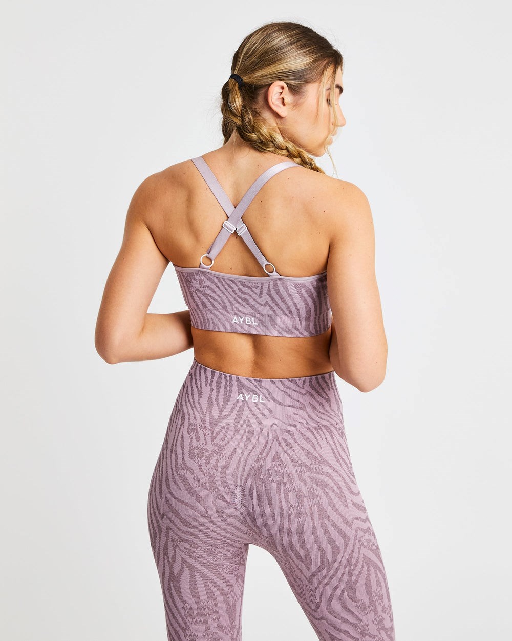 AYBL Evolve Animal Seamless Sports Bra Mauve Lilac | 9803-DNTMU