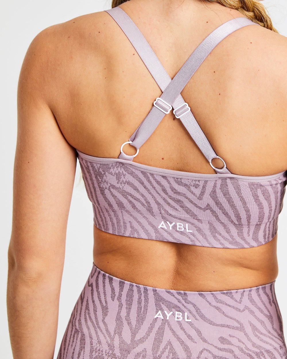 AYBL Evolve Animal Seamless Sports Bra Mauve Lilac | 9803-DNTMU