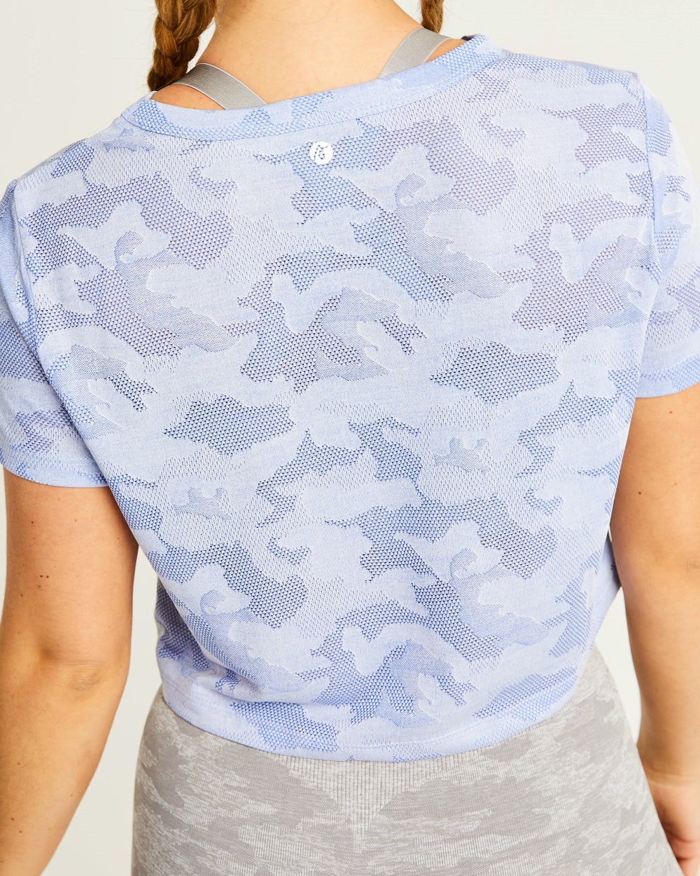 AYBL Evolve Camo Crop T Shirt Blå | 1507-IDLWR