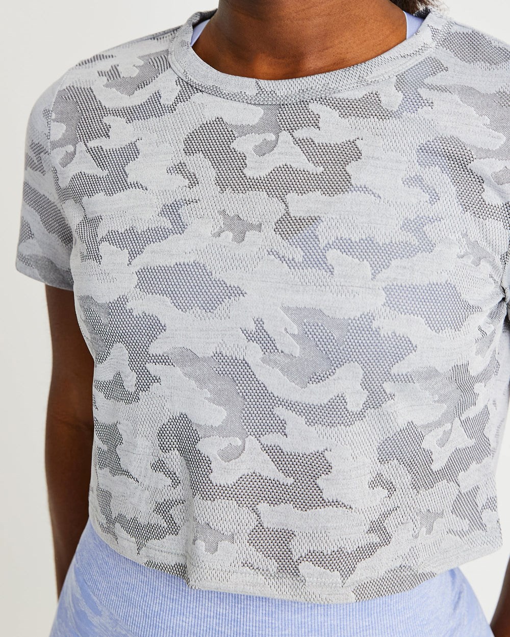 AYBL Evolve Camo Crop T Shirt Grå | 7192-XOWEN