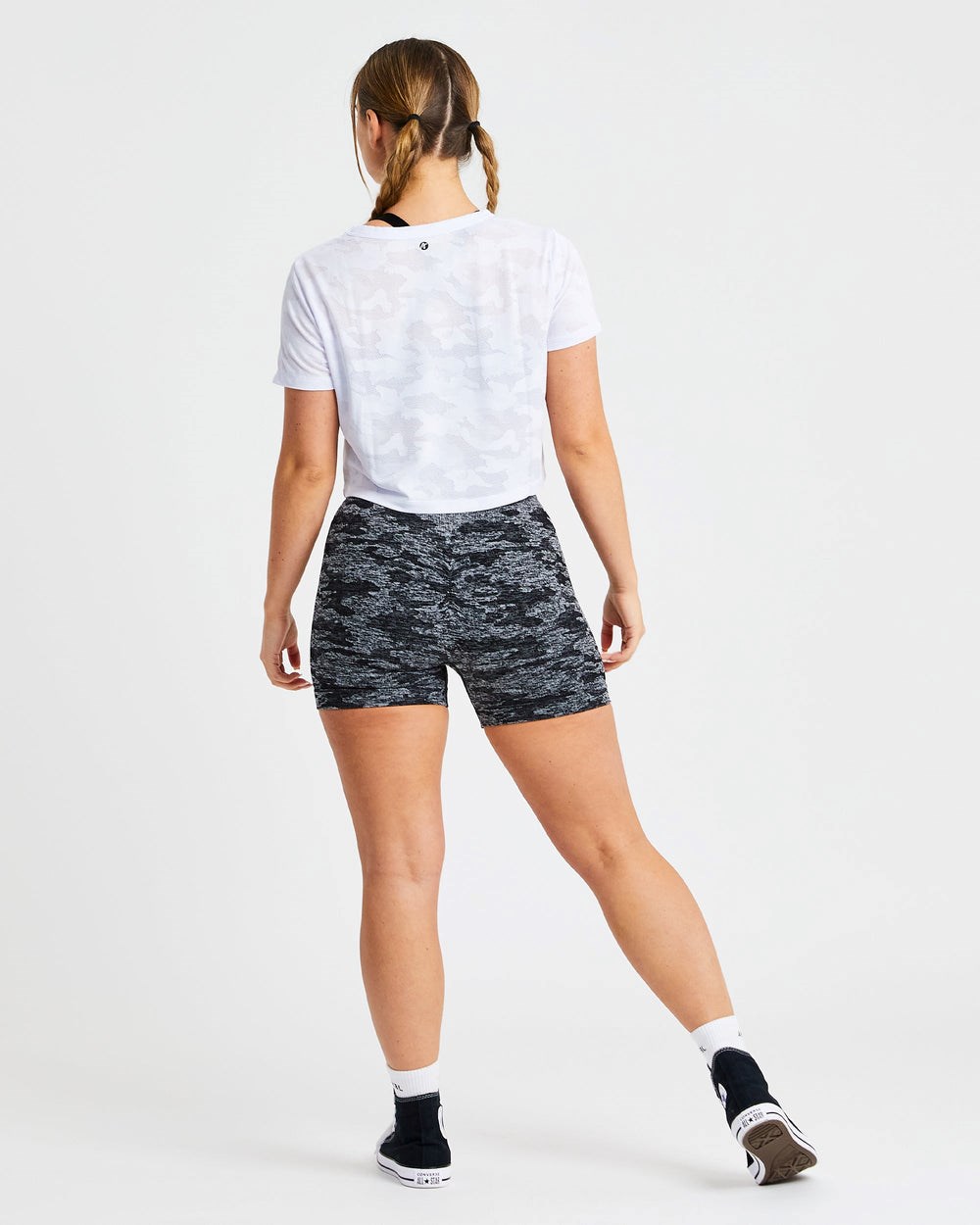 AYBL Evolve Camo Crop T Shirt Vita | 5209-HIVAC