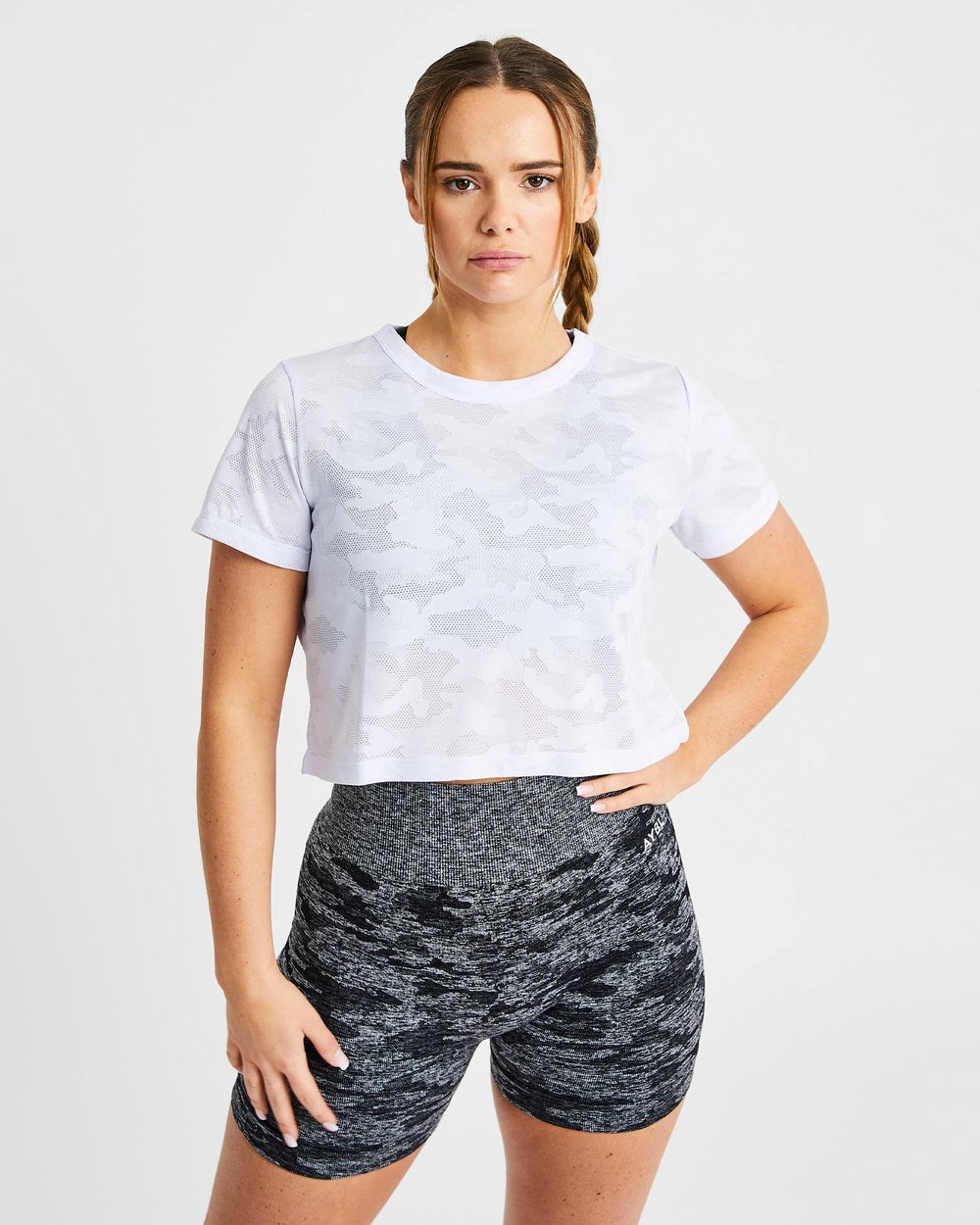 AYBL Evolve Camo Crop T Shirt Vita | 5489-HUGVF