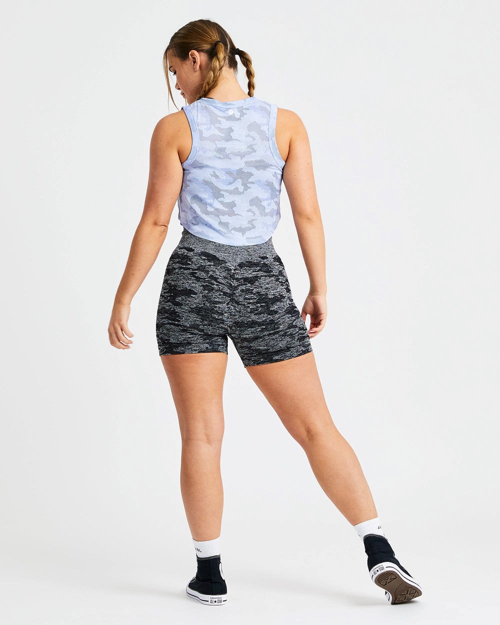 AYBL Evolve Camo Crop Vest Blå | 0279-UQWJM