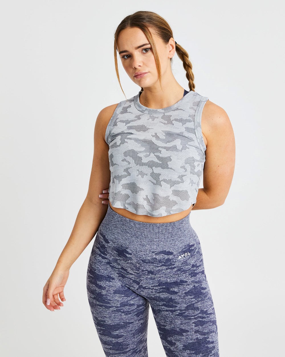 AYBL Evolve Camo Crop Vest Grå | 0359-DTWLS