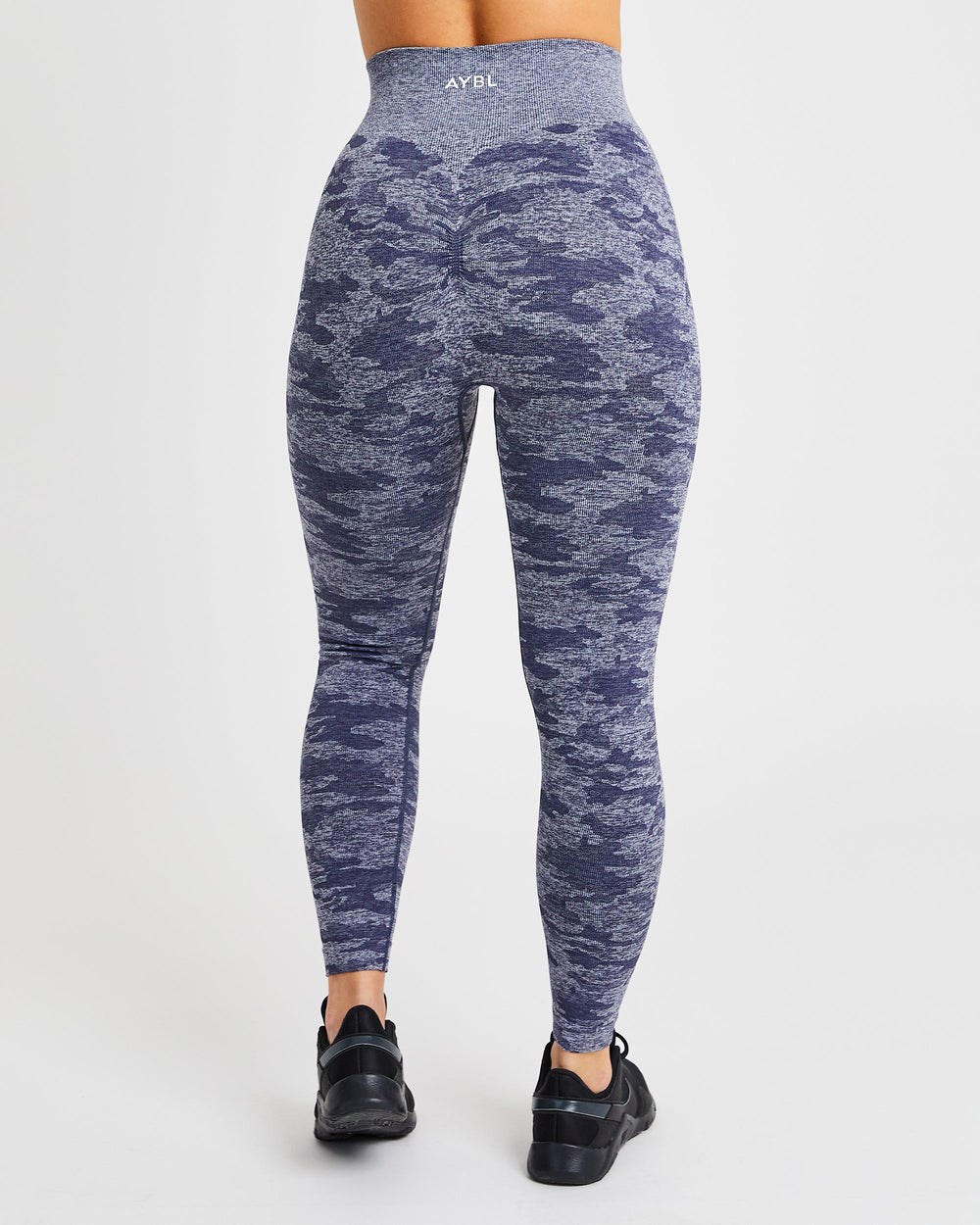 AYBL Evolve Camo Seamless Leggings Marinblå | 6584-DHYTW