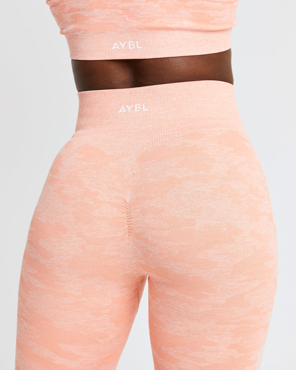 AYBL Evolve Camo Seamless Leggings Peach | 3106-NCHWT