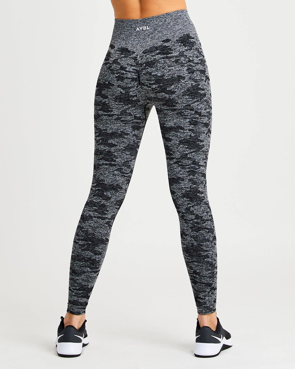 AYBL Evolve Camo Seamless Leggings Svarta | 2481-LAZOE