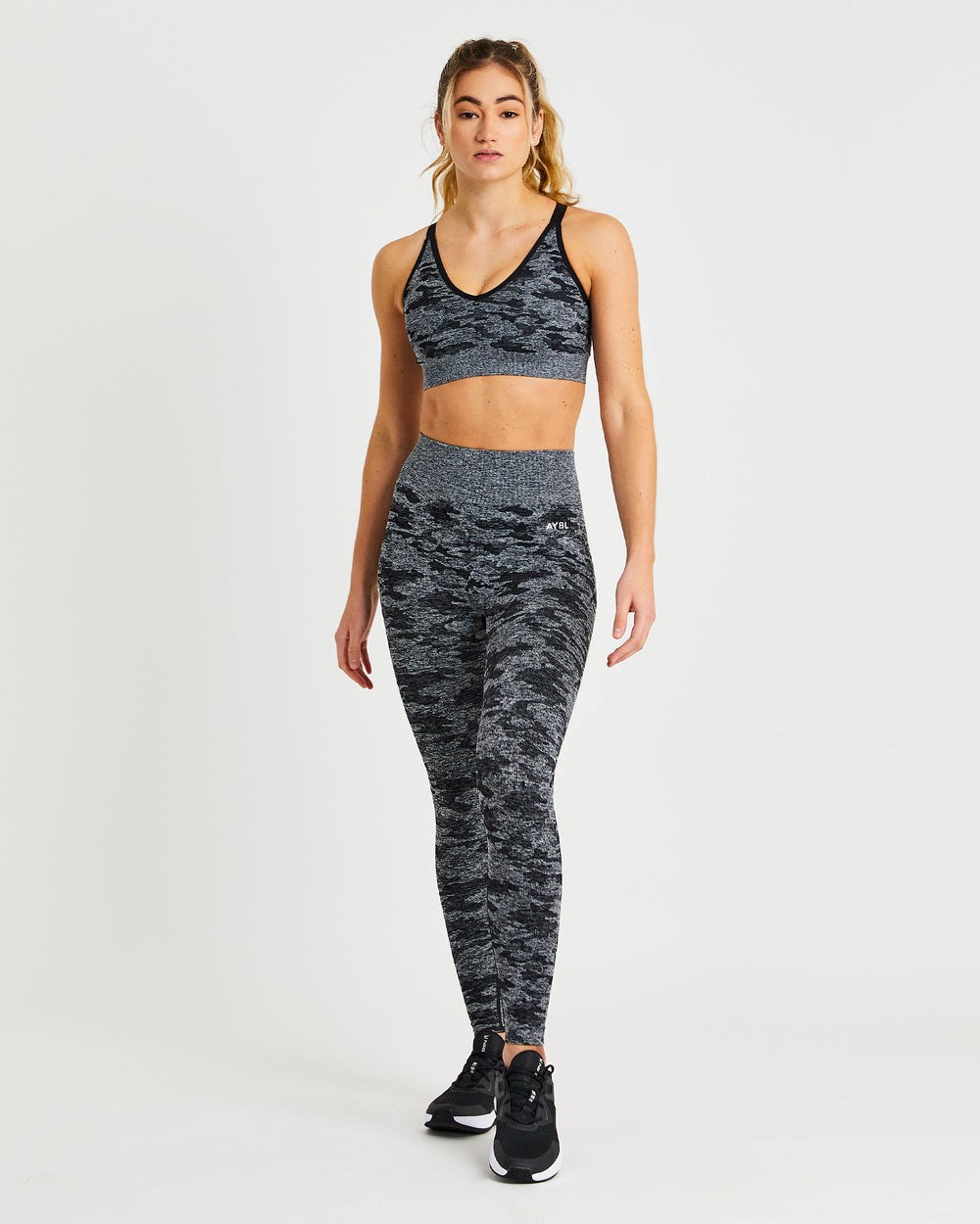 AYBL Evolve Camo Seamless Leggings Svarta | 2481-LAZOE