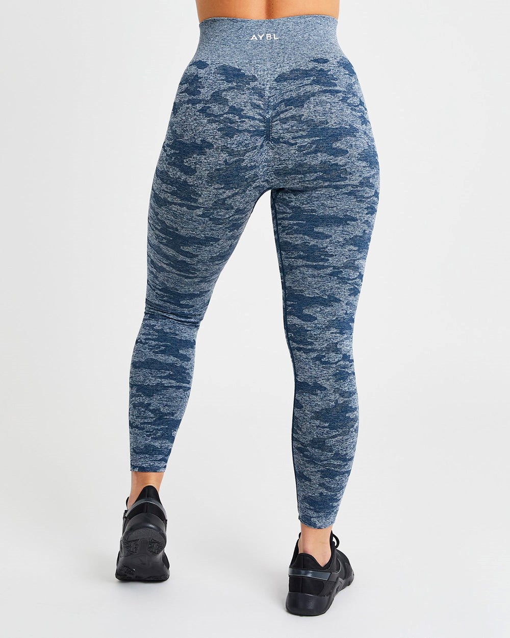 AYBL Evolve Camo Seamless Leggings Teal | 1064-ZRNSV