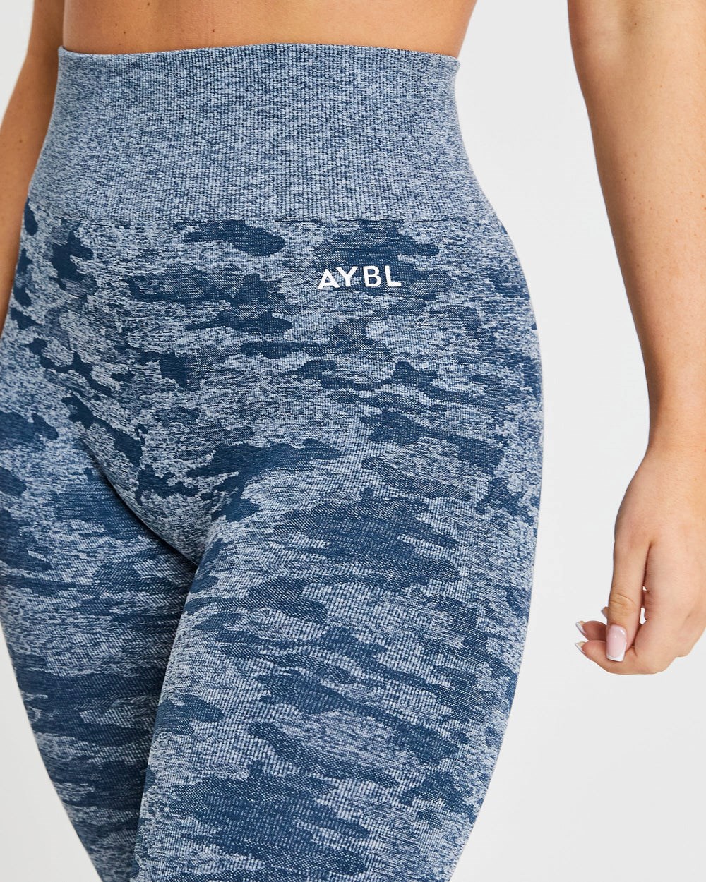 AYBL Evolve Camo Seamless Leggings Teal | 1064-ZRNSV