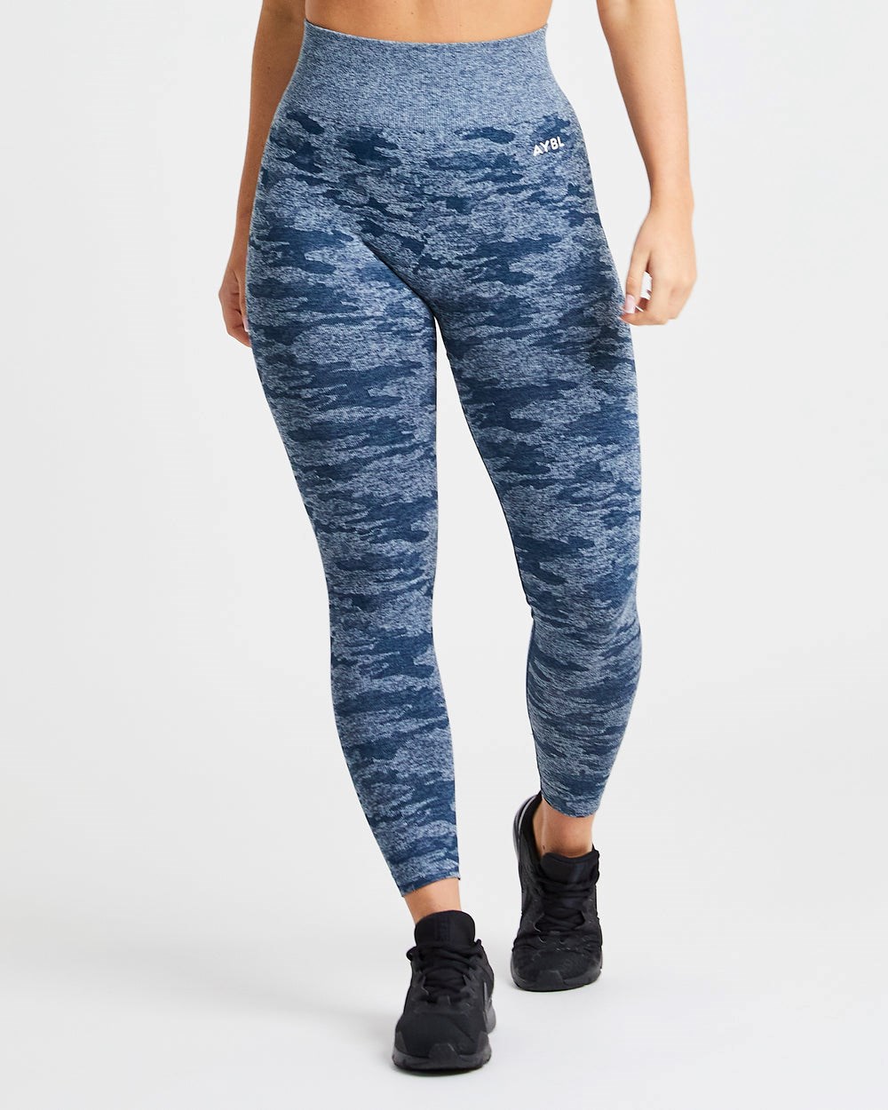 AYBL Evolve Camo Seamless Leggings Teal | 1064-ZRNSV