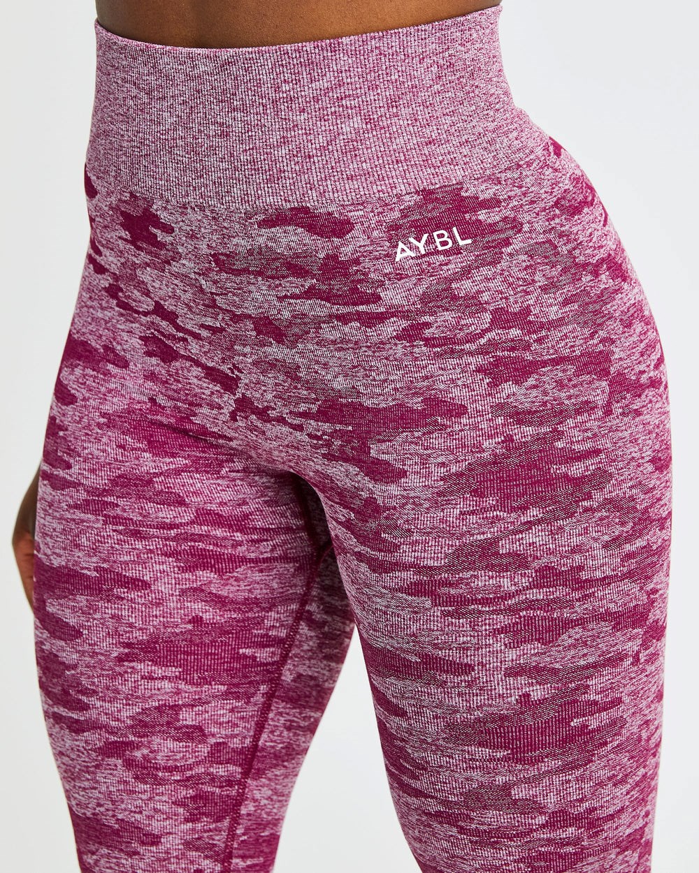 AYBL Evolve Camo Seamless Leggings Vinröda | 4831-WXHGA