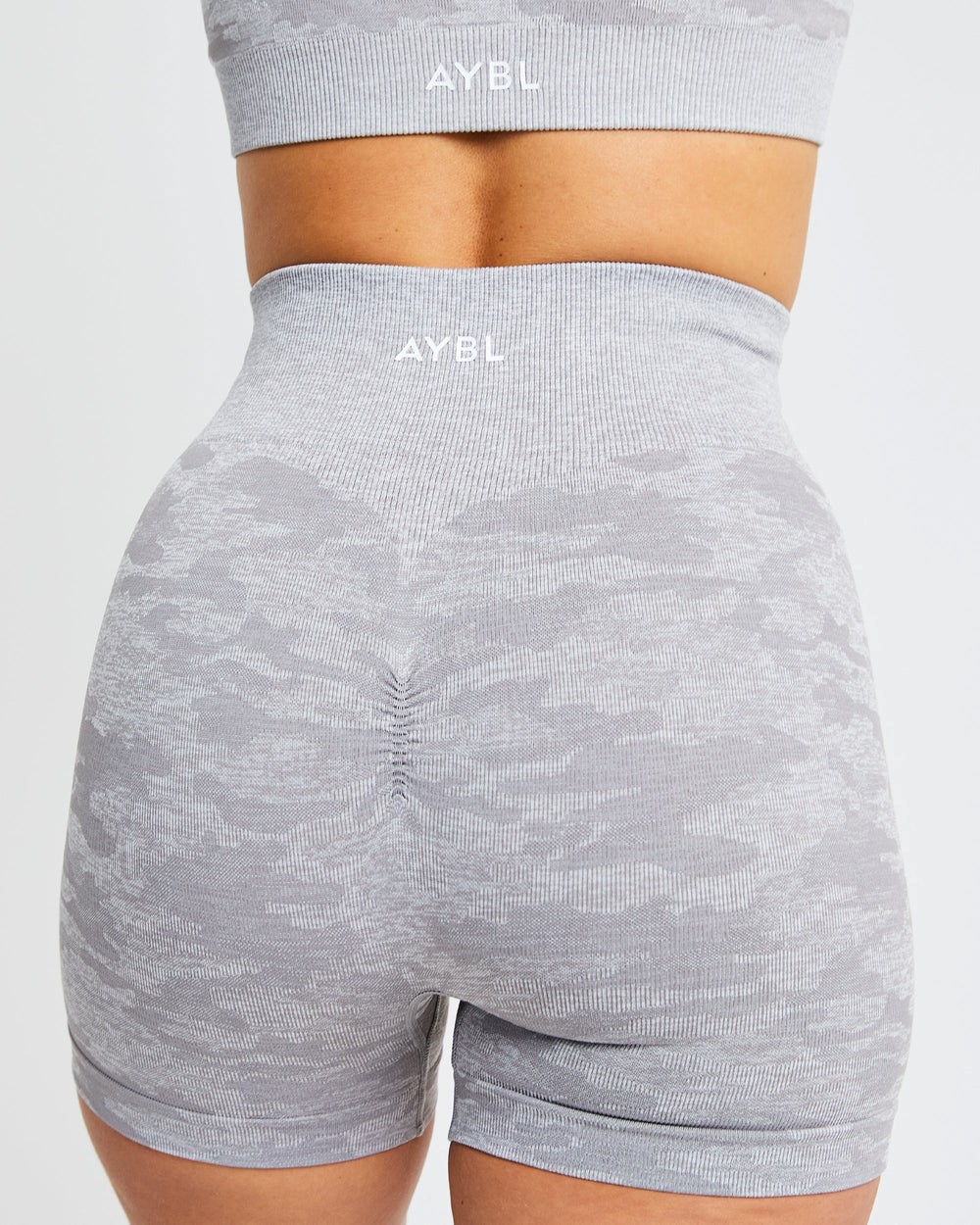 AYBL Evolve Camo Seamless Shorts Grå | 5061-XFNOI