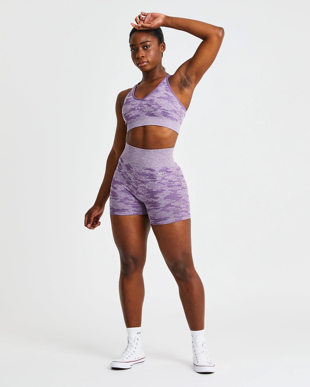 AYBL Evolve Camo Seamless Shorts Plum | 2798-MIXRU