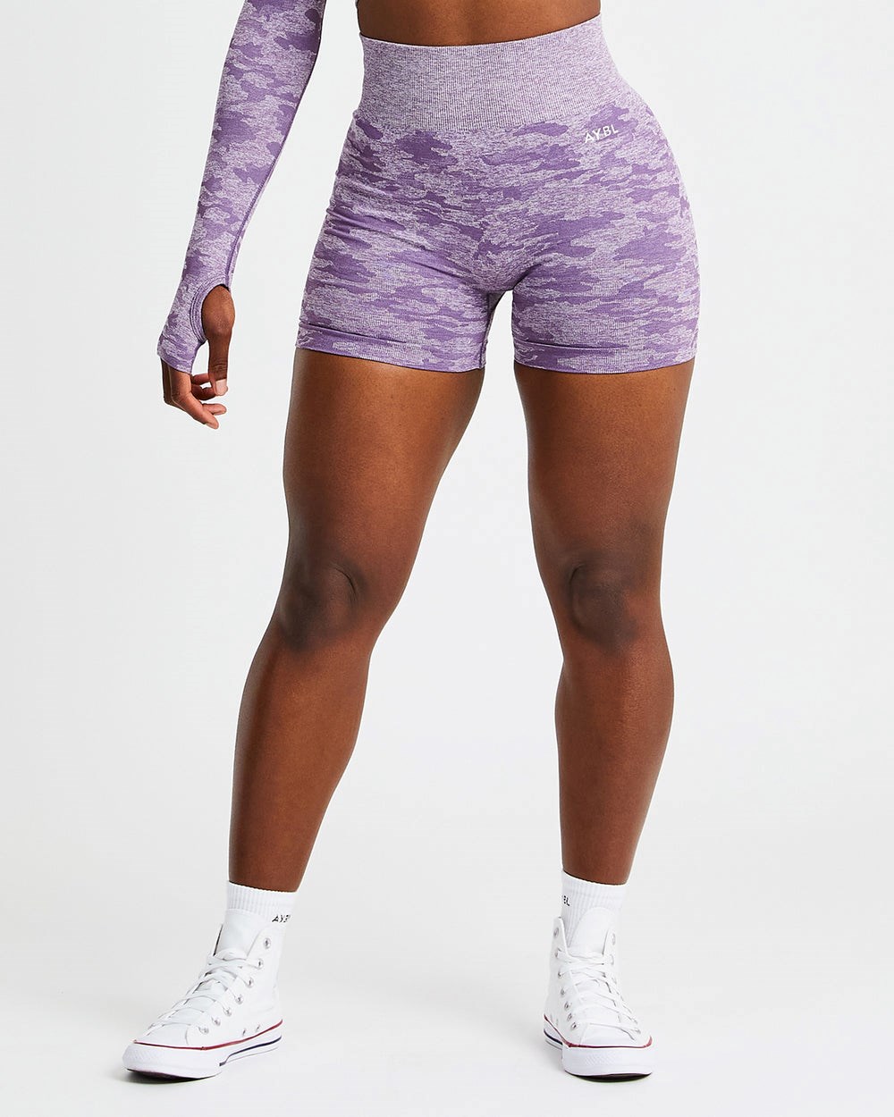 AYBL Evolve Camo Seamless Shorts Plum | 2798-MIXRU