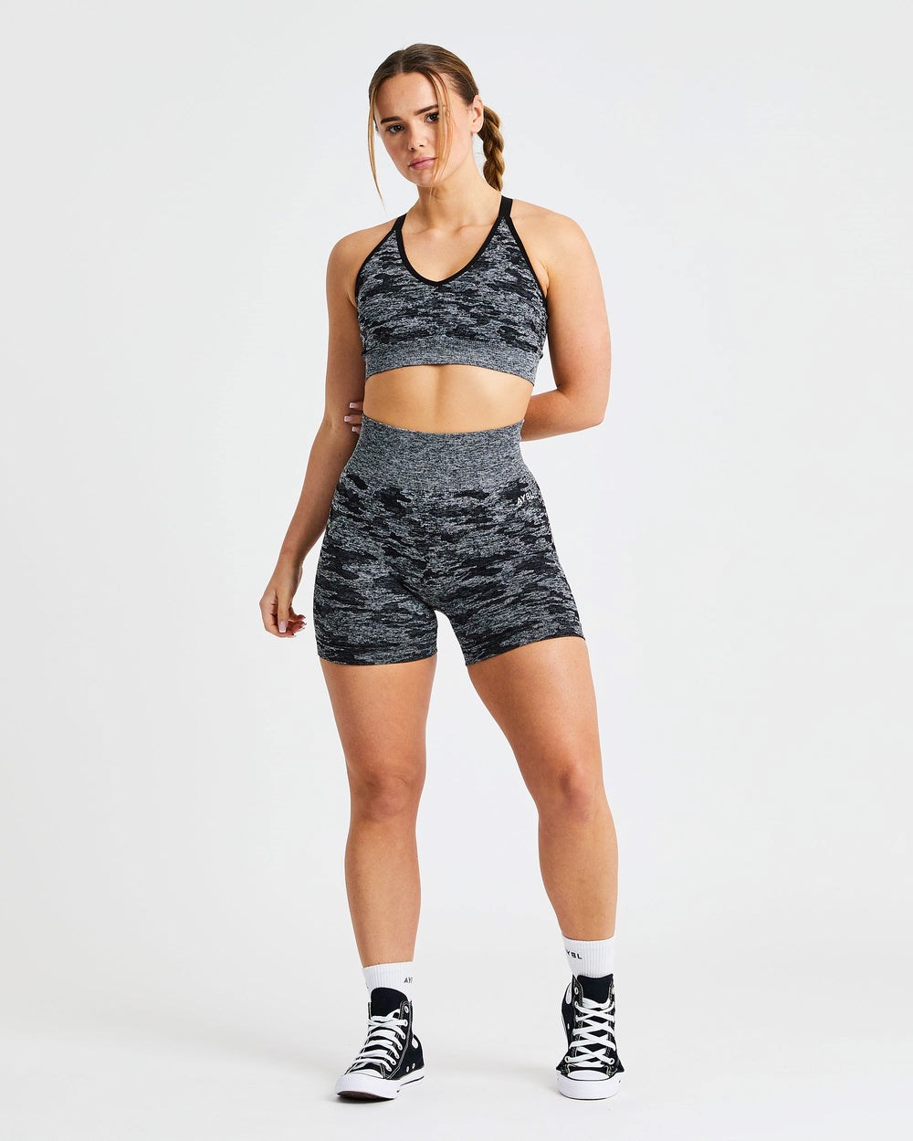 AYBL Evolve Camo Seamless Shorts Svarta | 8537-JUYNE