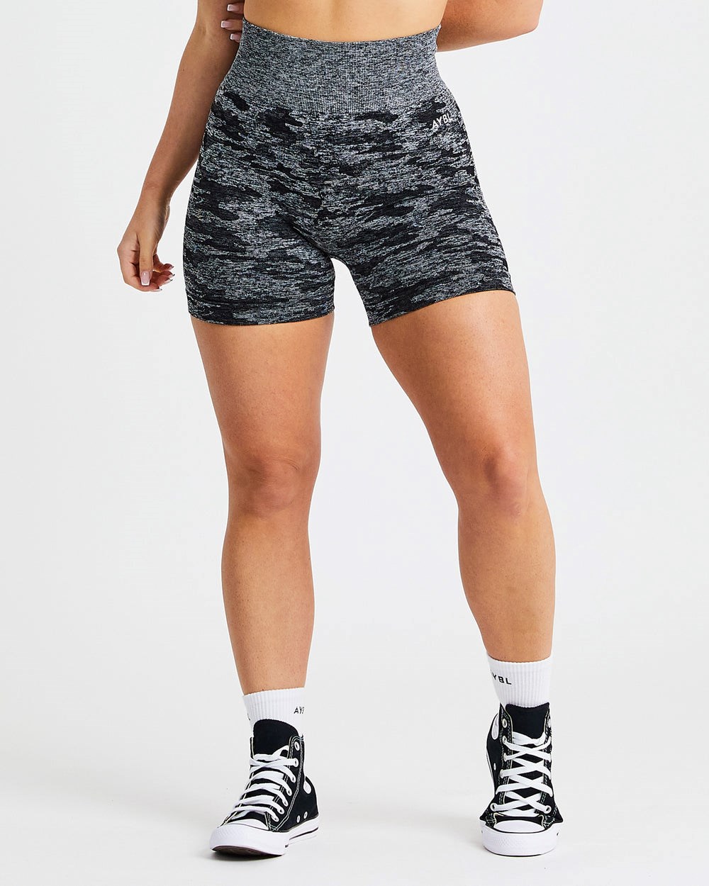 AYBL Evolve Camo Seamless Shorts Svarta | 8537-JUYNE