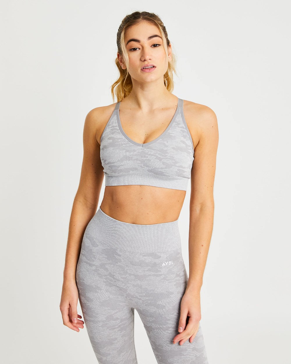 AYBL Evolve Camo Seamless Sports Bra Grå | 6853-HADCB