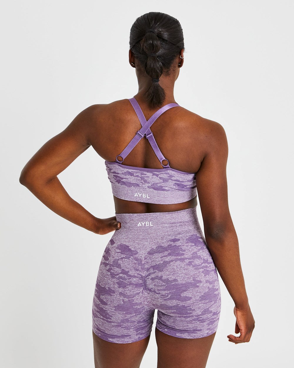 AYBL Evolve Camo Seamless Sports Bra Plum | 2416-RGCPU