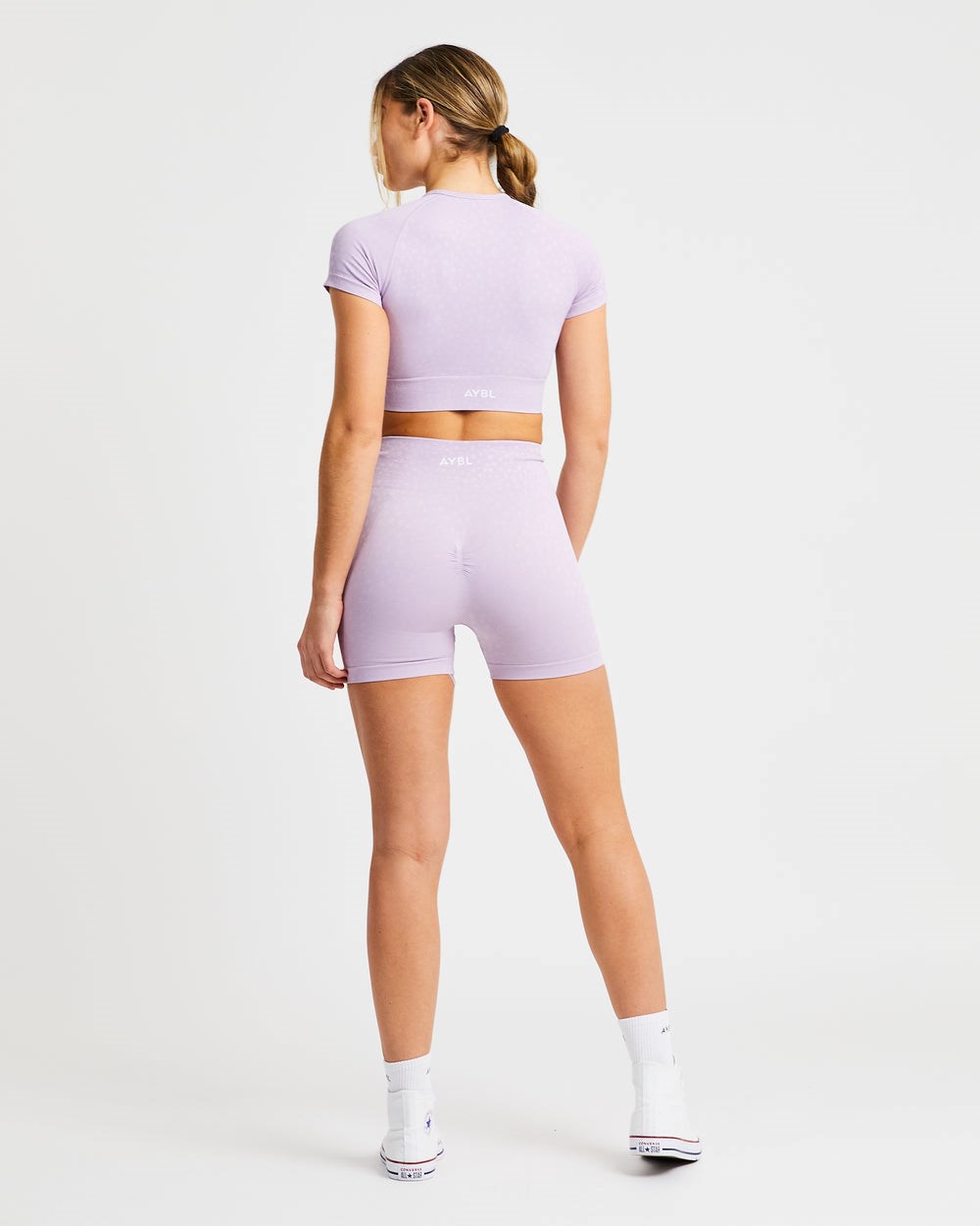 AYBL Evolve Speckle Seamless Crop Top Lilac | 2670-TJADU