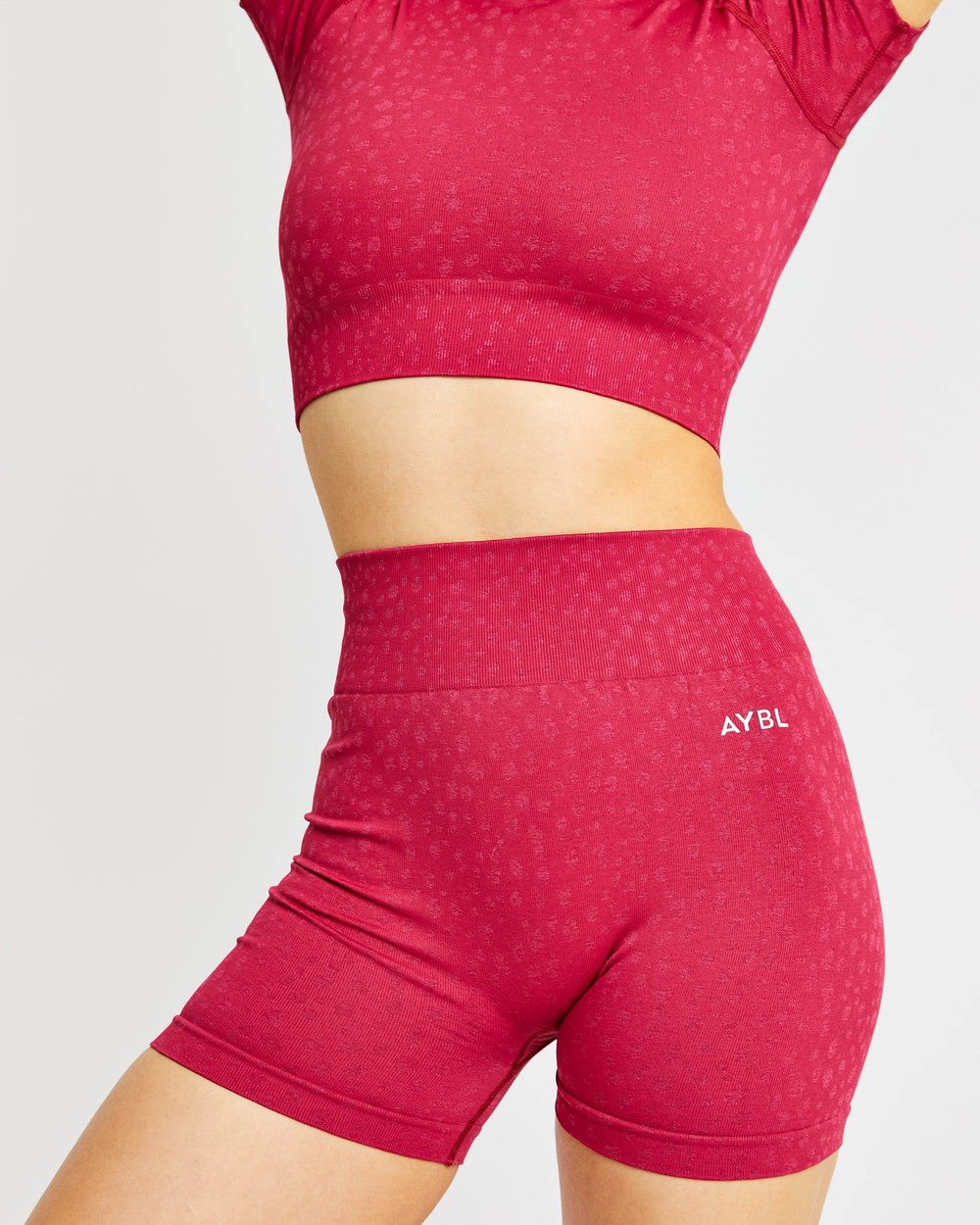 AYBL Evolve Speckle Seamless Crop Top Raspberry | 3427-RUEDP