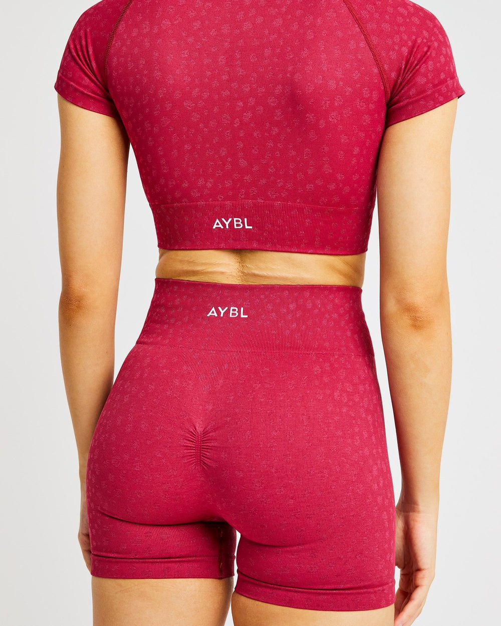 AYBL Evolve Speckle Seamless Crop Top Raspberry | 3427-RUEDP