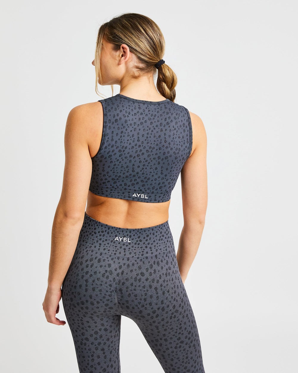 AYBL Evolve Speckle Seamless Crop Vest Charcoal | 0134-UMKSX