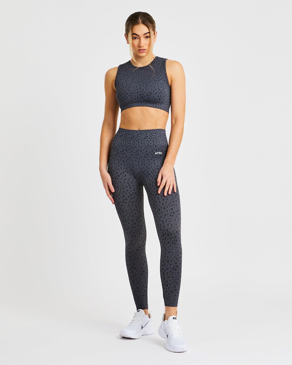 AYBL Evolve Speckle Seamless Crop Vest Charcoal | 0134-UMKSX