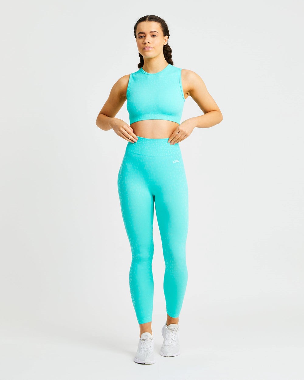 AYBL Evolve Speckle Seamless Crop Vest Gröna | 4957-MFTKZ